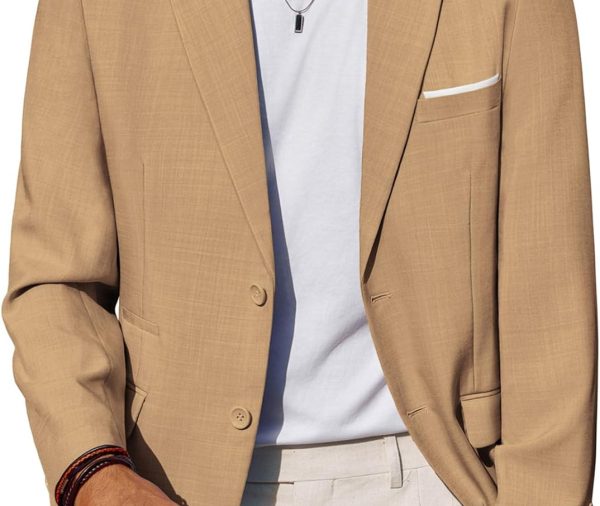 Mens Casual Sport Coats Two Buttons Lightweight Business Sport Blazer