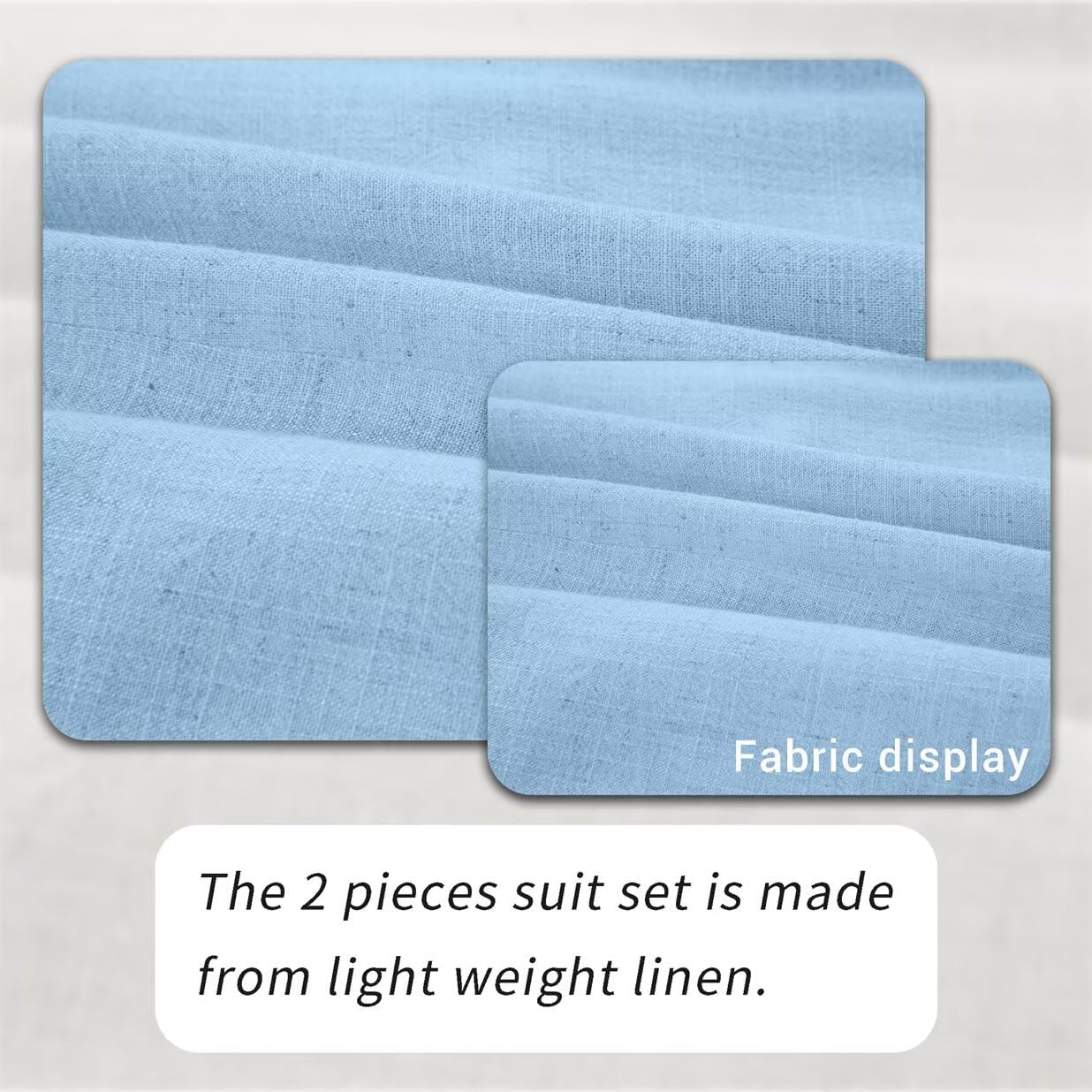 Retro Linen Mens Suit 2 Pieces Slim Fit Light Weight Linen Beach Summer Suits Tuxedo Set Jacket Blazer Pant for Men - Image 2